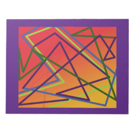 Bloco De Notas Linhas brilhantes na design branca e branca vermel