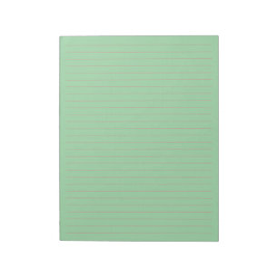 Bloco De Notas Linhas de coral de papel verde de 8,5 pol x 11 pol