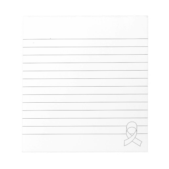 Bloco De Notas Linhas de desenho de fita branca (Frente)