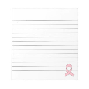 Bloco De Notas Linhas de Desenho de Fita Rosa