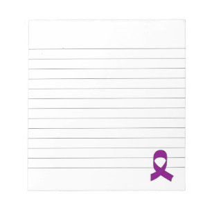Bloco De Notas Linhas de Desenho de Fita Roxa