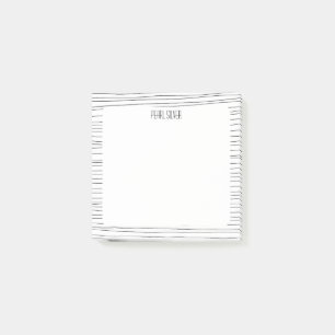 Bloco De Notas Linhas Manuscritas Monograma Chic Personalizado