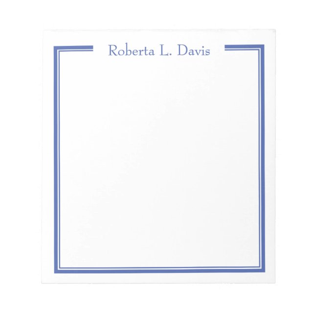 Bloco De Notas Linhas sofisticadas simples personalizadas persona (Frente)