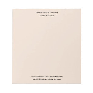 Bloco De Notas Linho Simples Minimalista Moderno Profissional