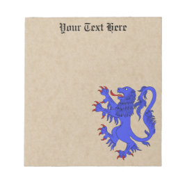 Bloco De Notas Lion Rampant Azure