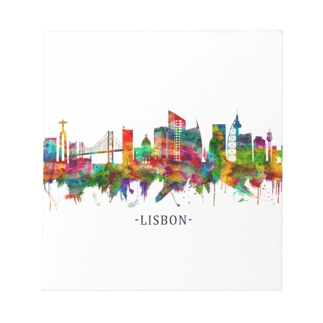 Bloco De Notas Lisboa Portugal Skyline (Frente)