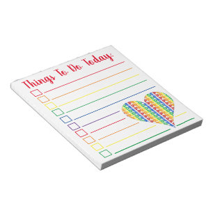 Bloco De Notas Lista de Aores Cardíacos LGBT Orgulho gay do Arco-