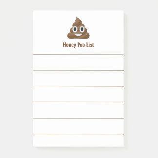 Bloco De Notas Lista de Cocô Melosa Emoji de Cocô Engraçado