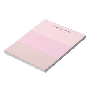Bloco De Notas Lista de Coisas a Fazer Rosa Pálido Pastel Bege