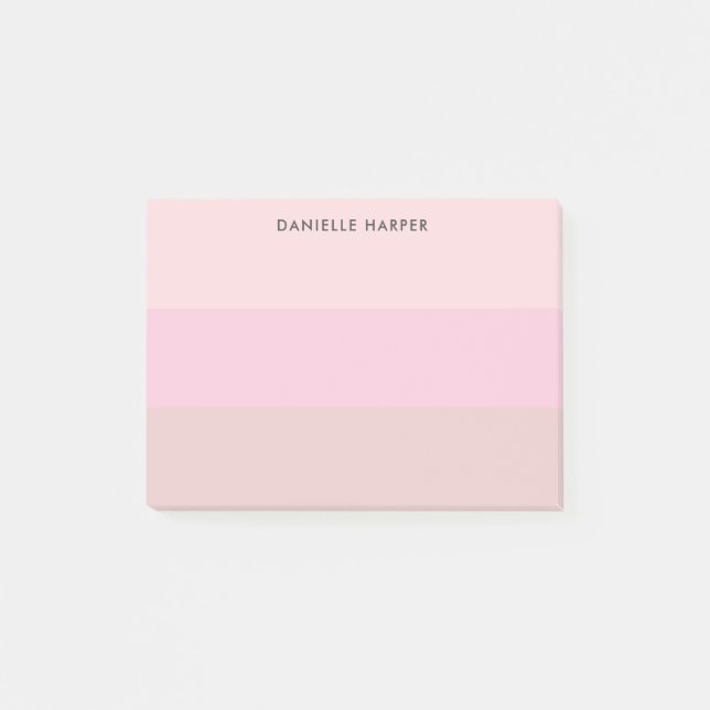 Bloco De Notas Lista de Coisas Rosa Pálido Pálido para Pastel Esc (Frente)