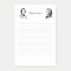 Bloco De Notas Lista de compradas de Chopin Liszt