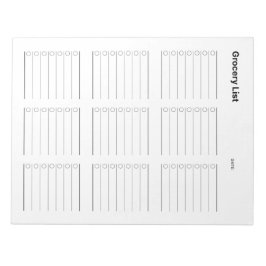 Bloco De Notas Lista de compras