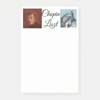 Bloco De Notas Lista de Compras 'Chopin Liszt' Divertida