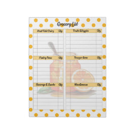Bloco De Notas Lista de Compras de Sorvete de Laranja Fofa