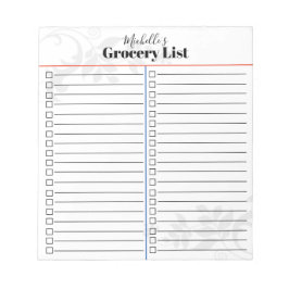 Bloco De Notas Lista de compras personalizadas