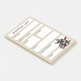 Bloco De Notas Lista de Compro de Cachorros KiniArt Schnauzer