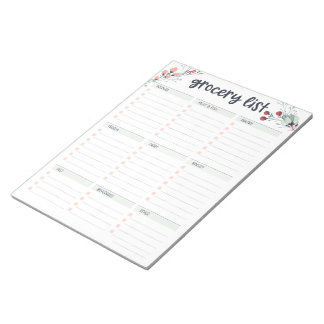 Bloco De Notas Lista de Compro Floral Cuja Cobra
