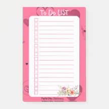 Lista de Corações a Fazer de Paixão Rosa