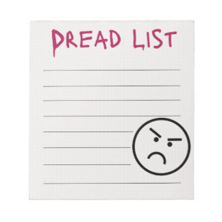 Bloco De Notas Lista de Dread