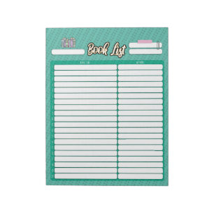 Bloco de notas LISTA DE LIVROS HOMESCHOOL