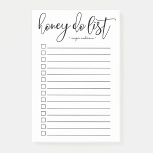 Bloco De Notas Lista de Mel Personalizada com Mel com Letra Mão