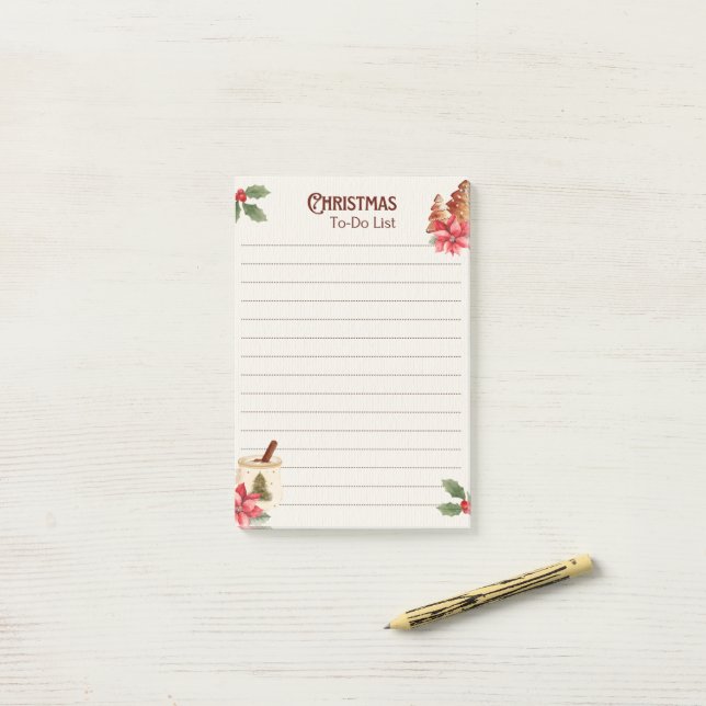 Bloco De Notas Lista de Natal (Na mesa)