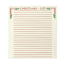 Bloco De Notas Lista de Natal (Bloco de Notas)