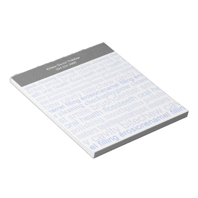Bloco De Notas Lista de Palavras Odontológicas (Inclinado)