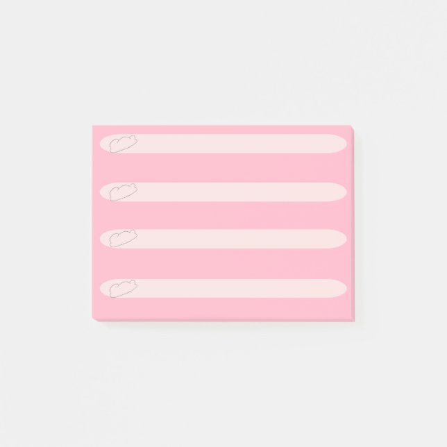 Bloco De Notas Lista de sapo rosa simples (Frente)
