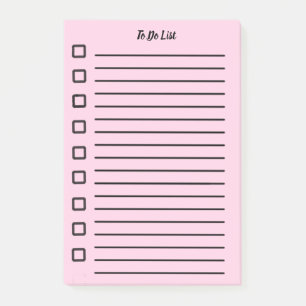 Bloco De Notas Lista de Tarefas Adicionais Nota Cor-de-rosa 2