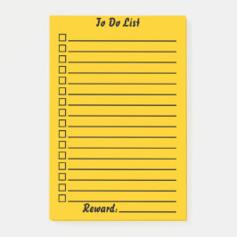 Bloco De Notas Lista de Tarefas | Amarelo