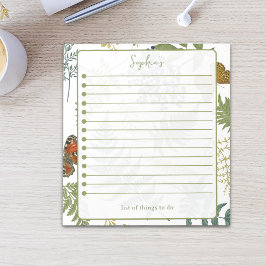 Bloco De Notas Lista de Tarefas Botânica Florestal Elegante