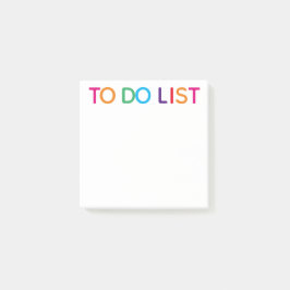 Bloco De Notas Lista de Tarefas Brilhante Multicolorida 3 x 3