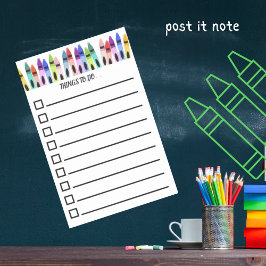 Bloco De Notas Lista de Tarefas Colorida com Giz Pastel