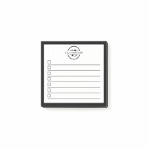 Lista de Tarefas com Monograma Preto e Branco Mode