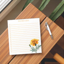 Lista de Tarefas de Marigold Laranja Rústica Prese