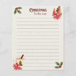 Bloco de Notas Lista de Tarefas de Natal