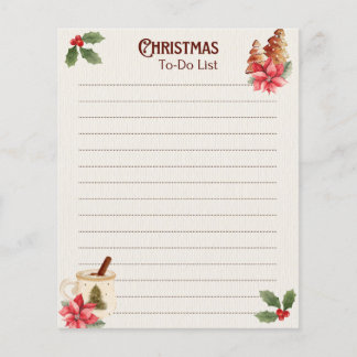 Bloco de Notas Lista de Tarefas de Natal
