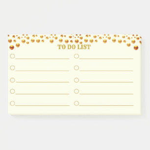 Bloco De Notas Lista de Tarefas e Confetti de Ouros em Vinculação