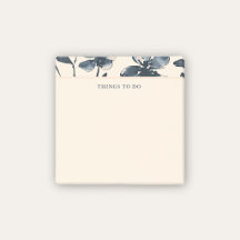Lista de Tarefas Floral Índigo Marinho Creme