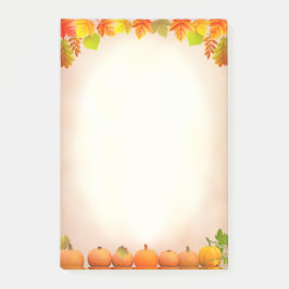 Bloco De Notas Lista de Tarefas, Folhas de Outono e Abóboras na R