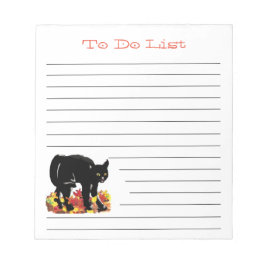Bloco de Notas Lista de Tarefas Gato Preto