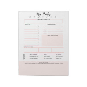 Bloco De Notas Lista de Tarefas, Lista de Verificação de Afirmaçã