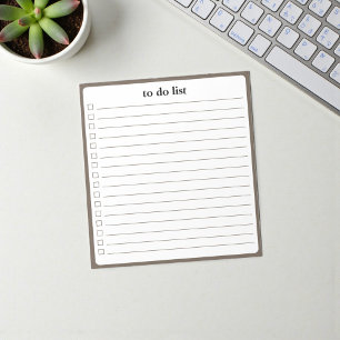Bloco De Notas Lista de Tarefas Minimalista Mocha Organizadora pa