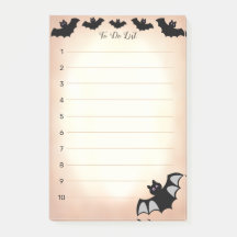 Lista de Tarefas Morcegos voadores de Halloween na