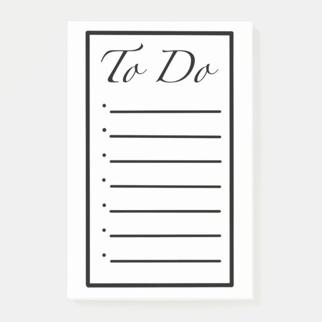 Bloco De Notas Lista de Tarefas Notas Adhesivas (Frente)