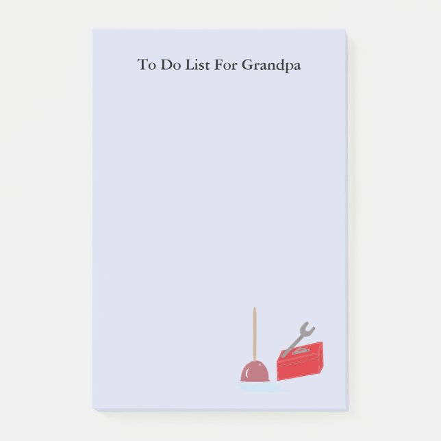 Bloco De Notas Lista De Tarefas Para Avô (Frente)