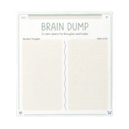 Bloco De Notas Lista de Tarefas para Despejo Cerebral Neurodiverg