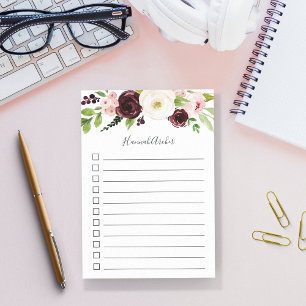 Bloco De Notas Lista de Tarefas Pendentes Personalizadas do Roman