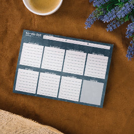 Bloco De Notas Lista de Tarefas Pendentes por Semana Grande - Des